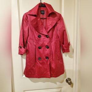 Hot Pink XOXO Trench Coat Size S